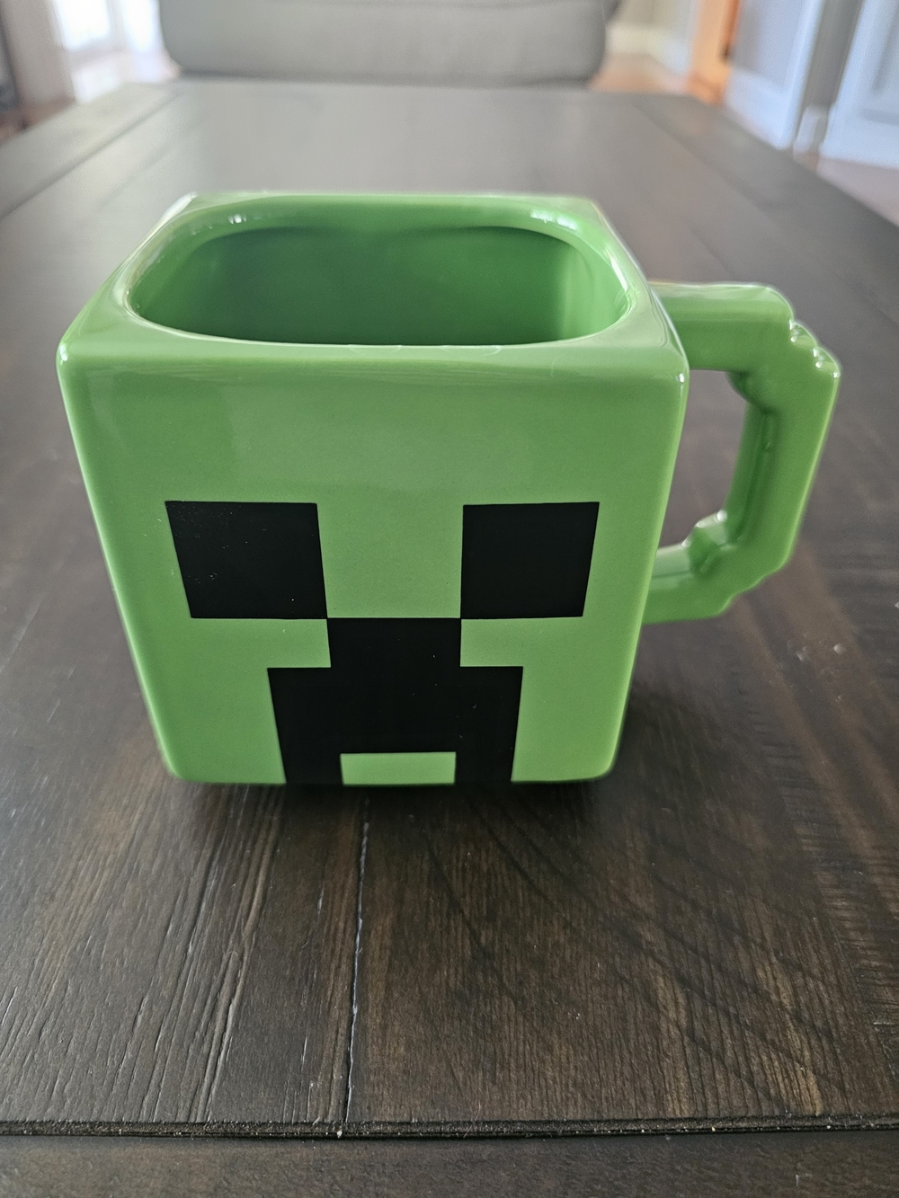 Green Minecraft Creeper Square Ceramic Mug